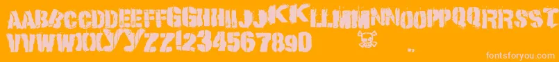 If Font – Pink Fonts on Orange Background