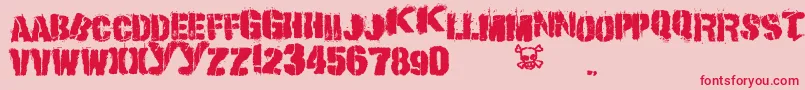 If Font – Red Fonts on Pink Background