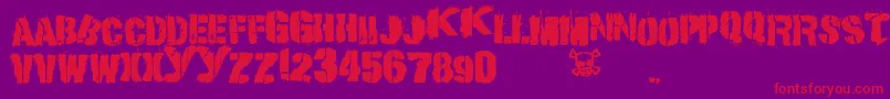 If Font – Red Fonts on Purple Background