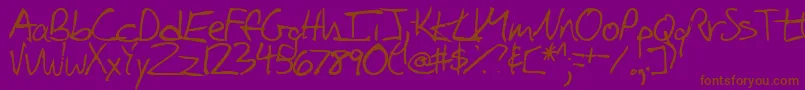 iglook Font – Brown Fonts on Purple Background