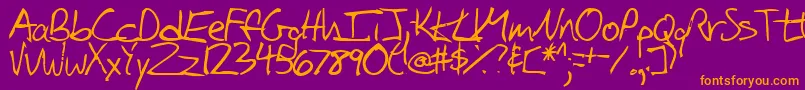 iglook Font – Orange Fonts on Purple Background