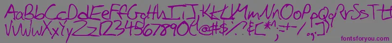 iglook-Schriftart – Violette Schriften auf grauem Hintergrund