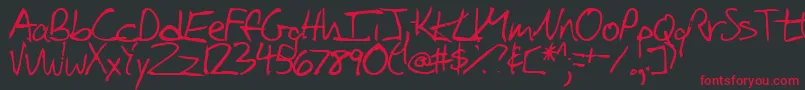 iglook Font – Red Fonts on Black Background