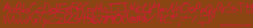 Шрифт iglook – красные шрифты на коричневом фоне