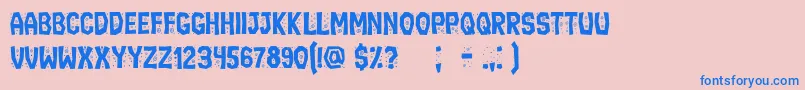 IgnorantBook Font – Blue Fonts on Pink Background