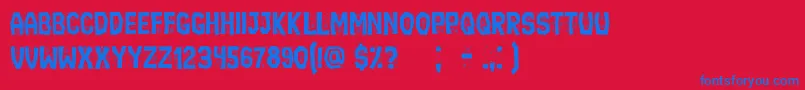 Police IgnorantBook – polices bleues sur fond rouge
