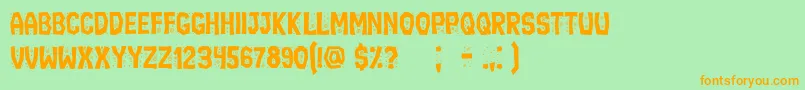 IgnorantBook Font – Orange Fonts on Green Background