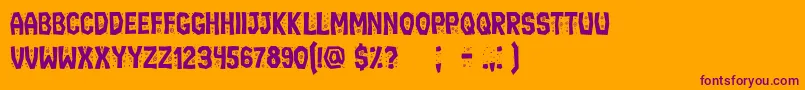 Police IgnorantBook – polices violettes sur fond orange