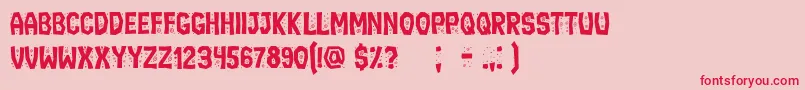 IgnorantBook-Schriftart – Rote Schriften auf rosa Hintergrund