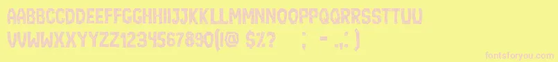 IgnorantFlat Font – Pink Fonts on Yellow Background