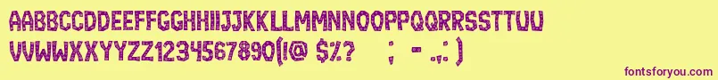 IgnorantFlat Font – Purple Fonts on Yellow Background
