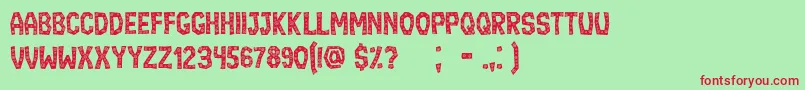 IgnorantFlat Font – Red Fonts on Green Background