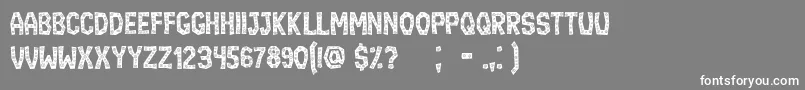 フォントIgnorantFlat – 灰色の背景に白い文字