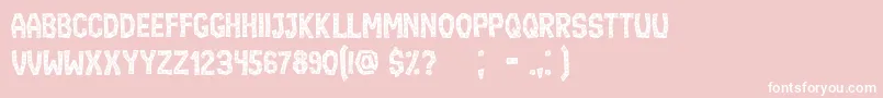 IgnorantFlat Font – White Fonts on Pink Background