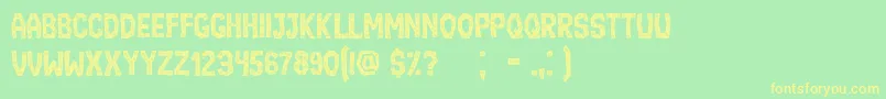 IgnorantFlat-Schriftart – Gelbe Schriften auf grünem Hintergrund