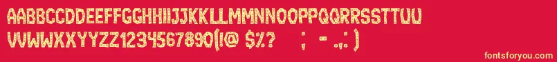 IgnorantFlat Font – Yellow Fonts on Red Background