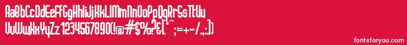 フォントIGNOTO   – 赤い背景に白い文字