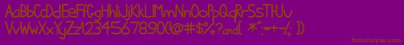 IHATCS   Font – Brown Fonts on Purple Background