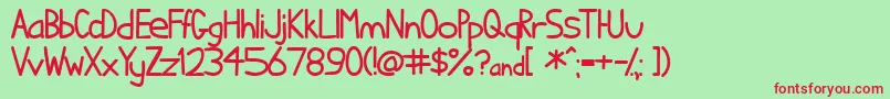 IHATCS   Font – Red Fonts on Green Background