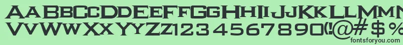 IKARRG   Font – Black Fonts on Green Background