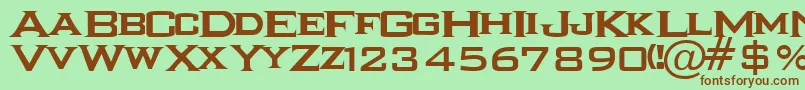 IKARRG   Font – Brown Fonts on Green Background