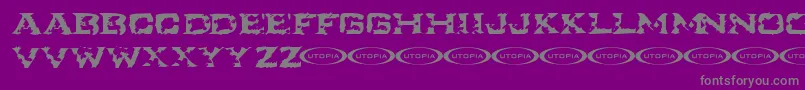 IKART   -Schriftart – Graue Schriften auf violettem Hintergrund