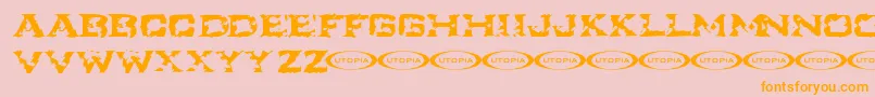IKART    Font – Orange Fonts on Pink Background