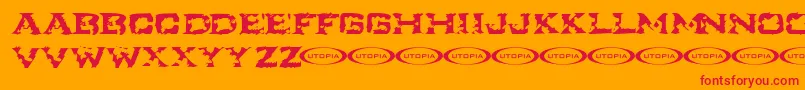 IKART    Font – Red Fonts on Orange Background