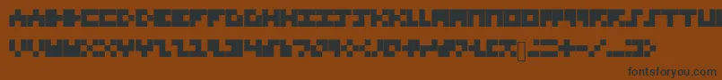 Fonte TinyFont – fontes pretas em um fundo marrom