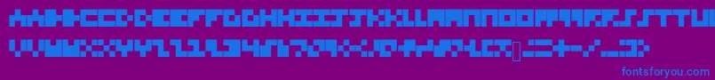 TinyFont Font – Blue Fonts on Purple Background