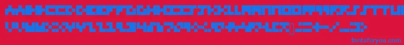 TinyFont Font – Blue Fonts on Red Background