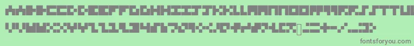 TinyFont Font – Gray Fonts on Green Background