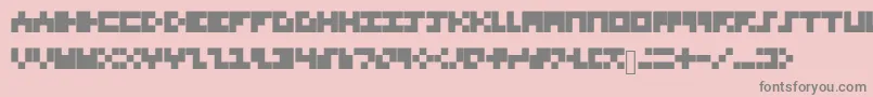 TinyFont Font – Gray Fonts on Pink Background