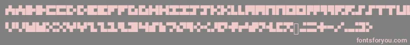 フォントTinyFont – 灰色の背景にピンクのフォント