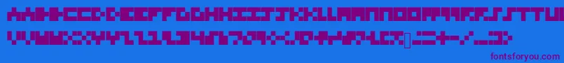 TinyFont Font – Purple Fonts on Blue Background