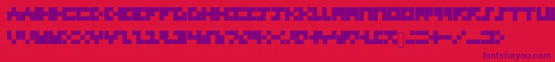 TinyFont Font – Purple Fonts on Red Background