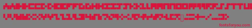 フォントTinyFont – 赤い文字の灰色の背景