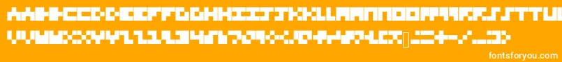 TinyFont Font – White Fonts on Orange Background
