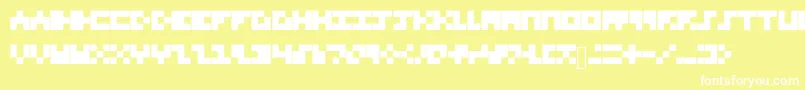フォントTinyFont – 黄色い背景に白い文字