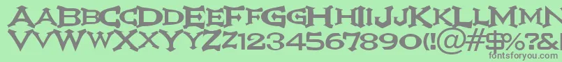 IKARV    Font – Gray Fonts on Green Background