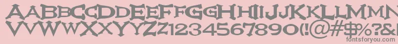 IKARV    Font – Gray Fonts on Pink Background