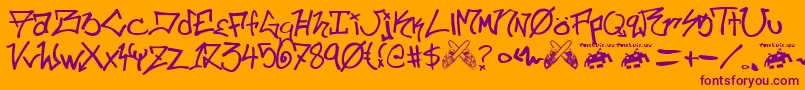 Police ill skillz fontvir us – polices violettes sur fond orange