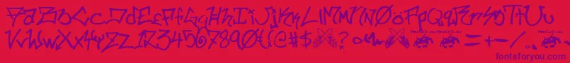 ill skillz fontvir us Font – Purple Fonts on Red Background