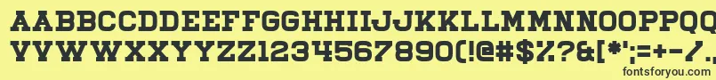 Illiead Font – Black Fonts on Yellow Background