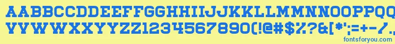 Illiead Font – Blue Fonts on Yellow Background