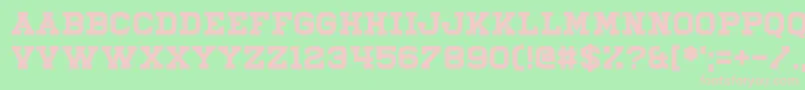 Illiead Font – Pink Fonts on Green Background