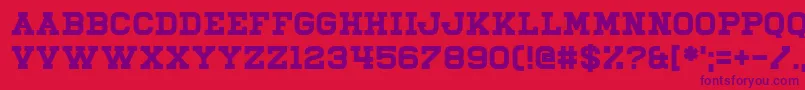 Illiead-Schriftart – Violette Schriften auf rotem Hintergrund