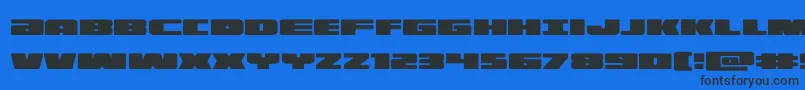illumino Font – Black Fonts on Blue Background