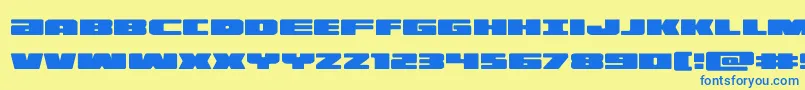 illumino Font – Blue Fonts on Yellow Background