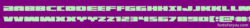 illumino Font – Green Fonts on Purple Background